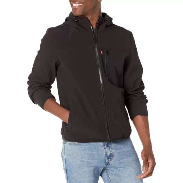 Levis Mens Softshell Active HoodieBlackBlack