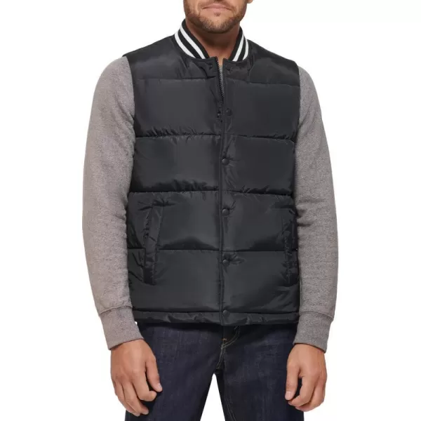 Levis Mens Varsity Puffer JacketBlack Vest