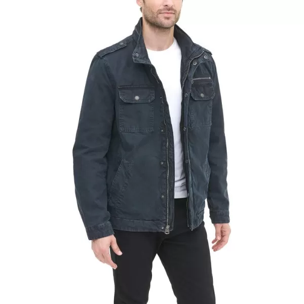 Levis Mens Washed Cotton Military JacketDeep Navy