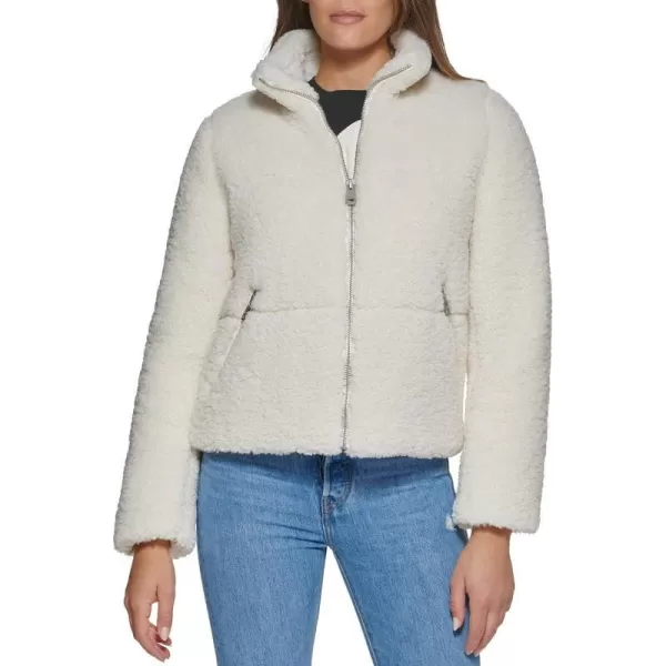 Levis Womens Breanna Puffer Jacket Standard and Plus SizesCream Sherpa