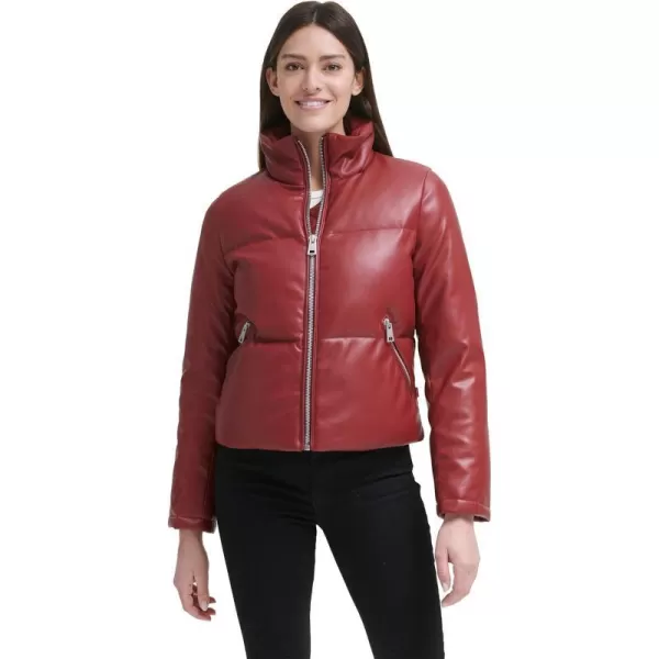 Levis Womens Breanna Puffer Jacket Standard and Plus SizesRhubarb Red