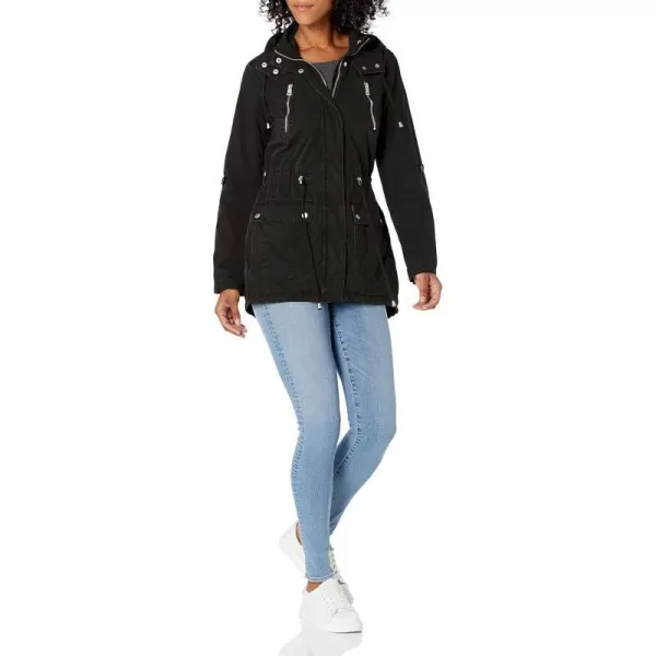 Levis Womens Cotton Hooded Anorak Jacket Standard amp Plus SizesBlack