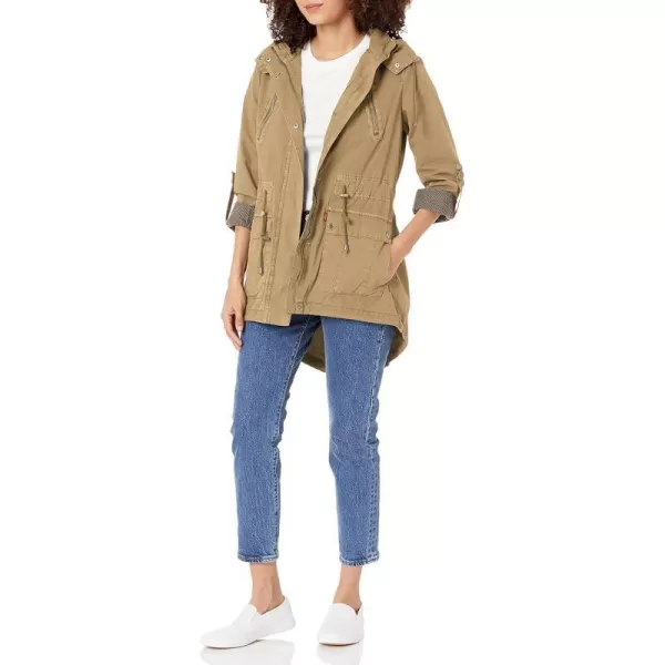 Levis Womens Cotton Hooded Anorak Jacket Standard amp Plus SizesLight Khaki