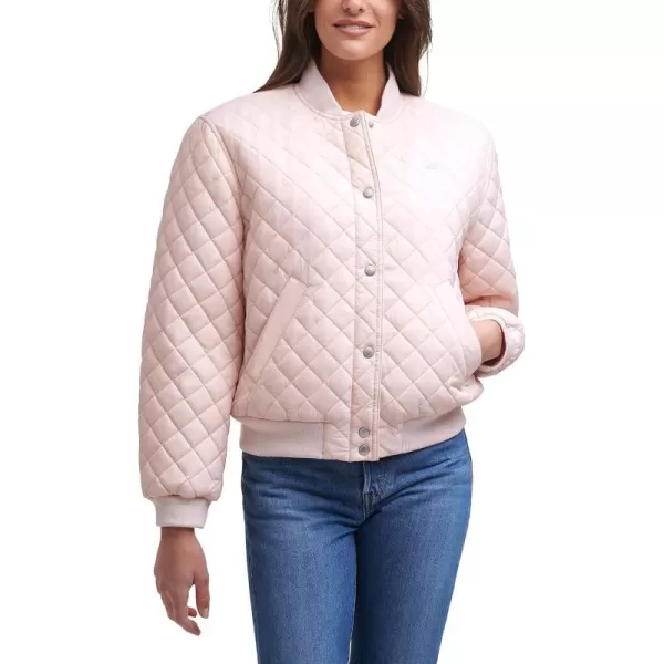 Levis Womens Diamond Quilted Bomber Jacket Peach BlushSherpa Lined SmallLevis Womens Diamond Quilted Bomber Jacket Peach BlushSherpa Lined Small