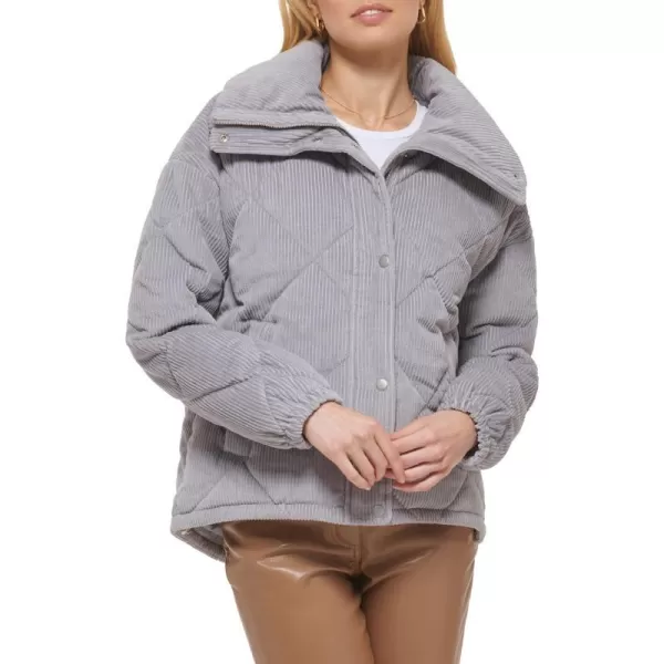 Levis Womens Diamond Quilted Corduroy JacketLight Grey