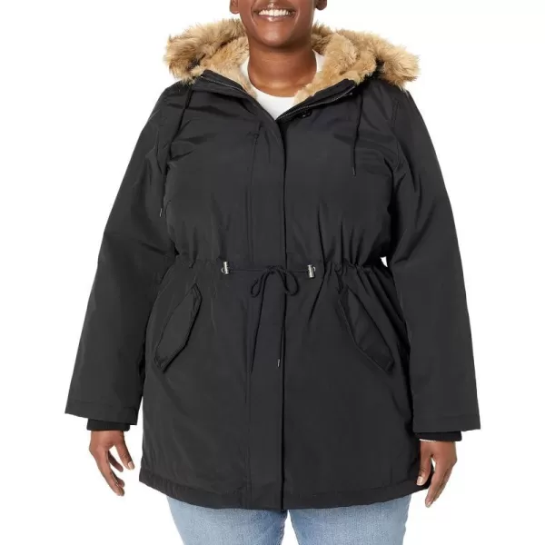 Plus Size Black/ Tan Fur