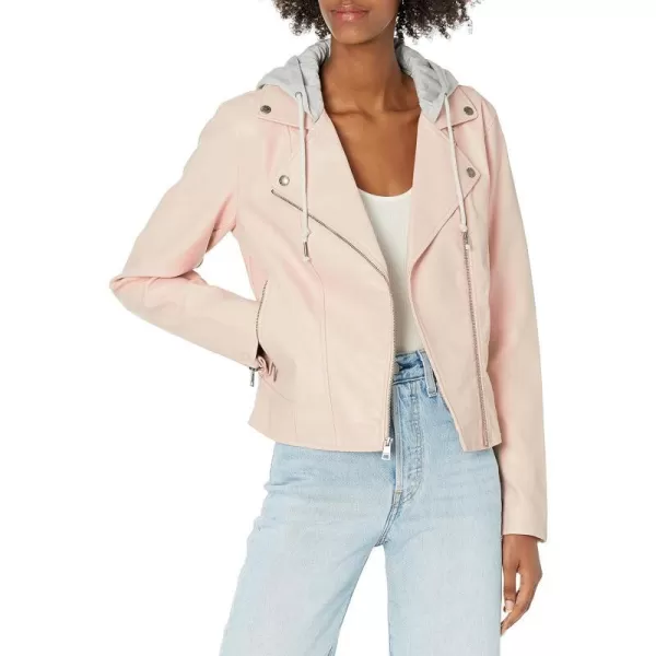 Levis Womens Faux Leather Classic Asymmetrical Motorcycle Jacket Standard amp Plus SizesPlus Size Peach Blossom