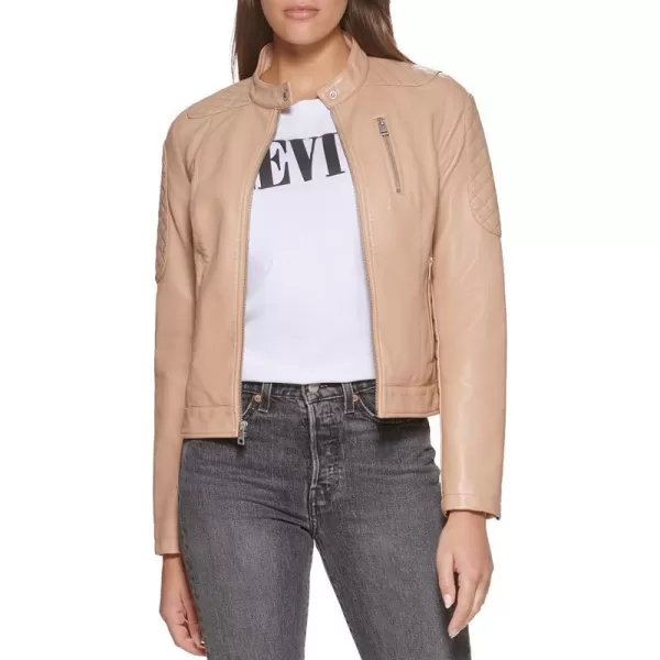 Levis Womens Faux Leather Motocross Racer Jacket Standard and PlusBiscotti