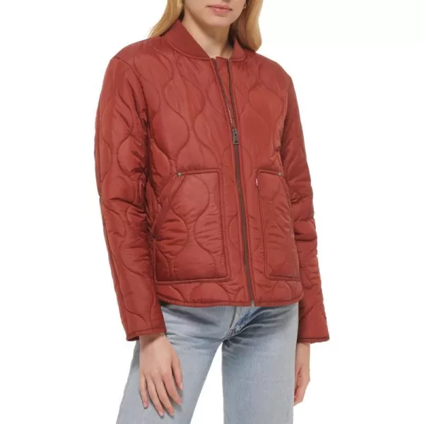 Levis Womens Onion Quilted Liner JacketBrick Red