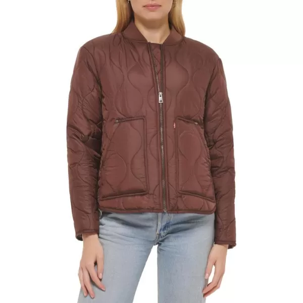 Levis Womens Onion Quilted Liner JacketChocolate Brown