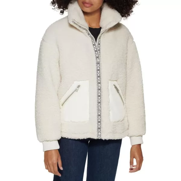 Levis Womens Sherpa Teddy Jacket Standard amp Plus SizesAlmond