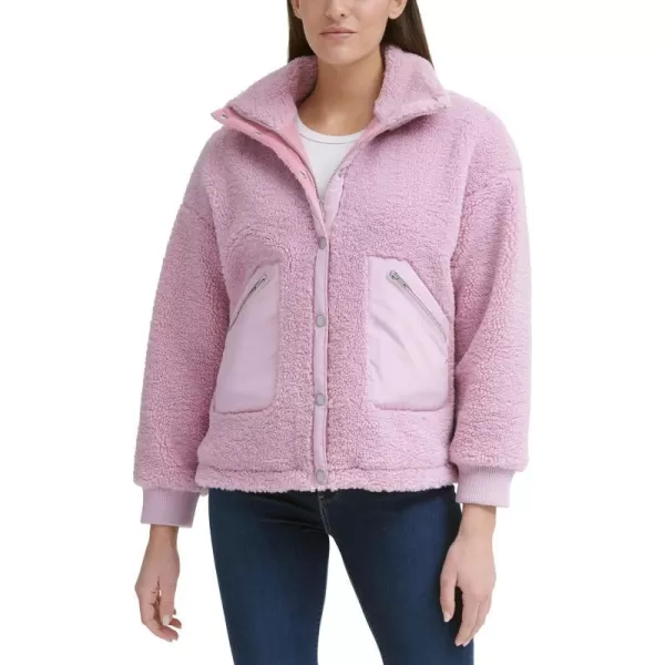 Levis Womens Sherpa Teddy Jacket Standard amp Plus SizesOrchid