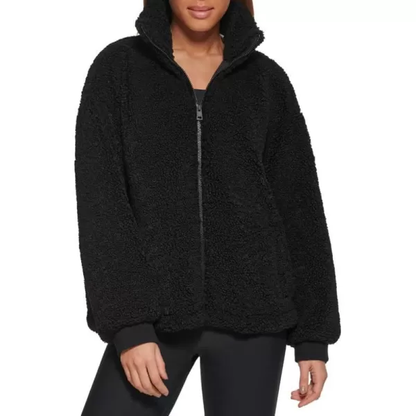 Levis Womens Sherpa Zip Up Teddy JacketBlack