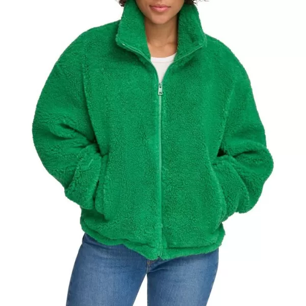 Levis Womens Sherpa Zip Up Teddy JacketGreen