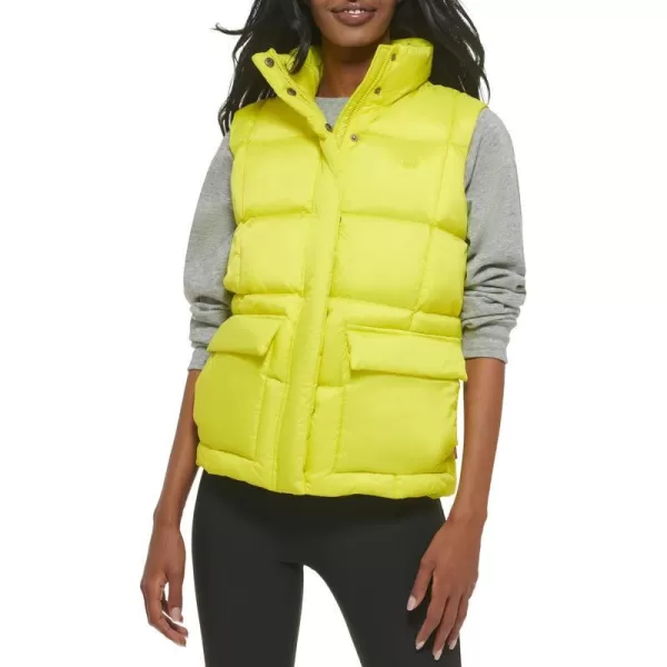 Levis Womens Sporty Box Quilted Puffer VestLemon