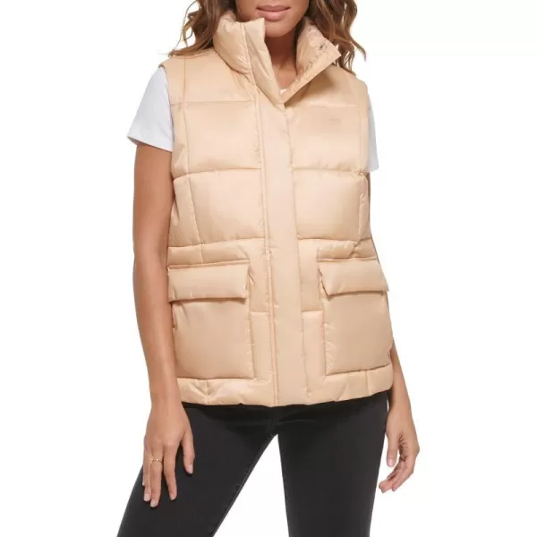 Levis Womens Sporty Box Quilted Puffer VestTurkish Sea