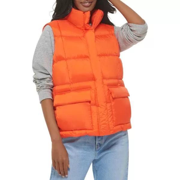 Levis Womens Sporty Box Quilted Puffer VestWhite