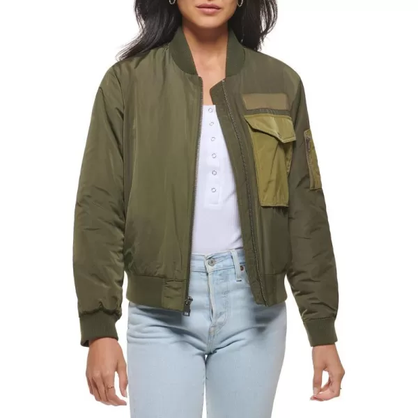 Levis Womens Utility Flight Bomber JacketOlive Tree