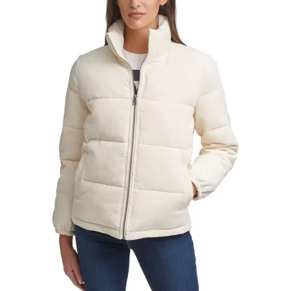 Levis Womens Zoe Corduroy Puffer Jacket Standard amp Plus SizesButtercream Corduroy