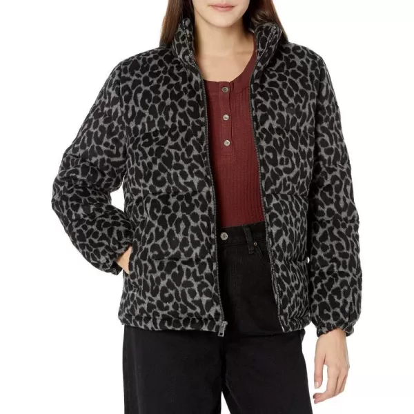 Levis Womens Zoe Corduroy Puffer Jacket Standard amp Plus SizesGrey Leopard Wool Blend