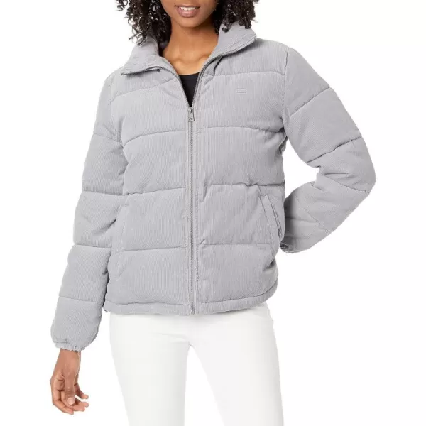 Levis Womens Zoe Corduroy Puffer Jacket Standard amp Plus SizesLight Grey Corduroy