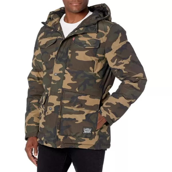 Levis mens Arctic Cloth Quilted Performance Parka Jacket Camouflage Large USLevis mens Arctic Cloth Quilted Performance Parka Jacket Camouflage Large US