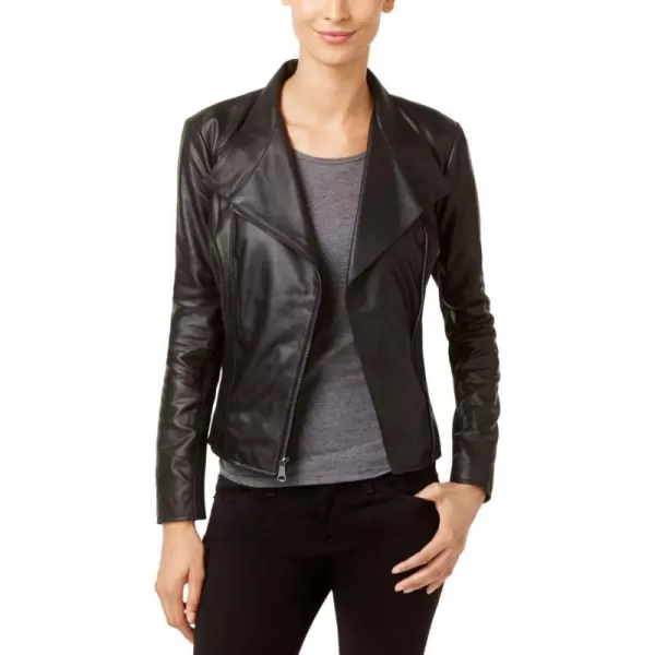 Marc New York by Andrew Marc Womens Lightweight Asymmetrical Leather Jacket Black SmallMarc New York by Andrew Marc Womens Lightweight Asymmetrical Leather Jacket Black Small