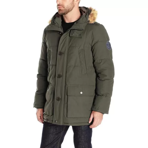 Tommy Hilfiger Mens Arctic Cloth Heavyweight Performance ParkaDark Forest