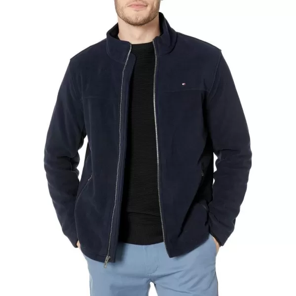 Tommy Hilfiger Mens Classic Zip Front Polar Fleece JacketDeep Navy