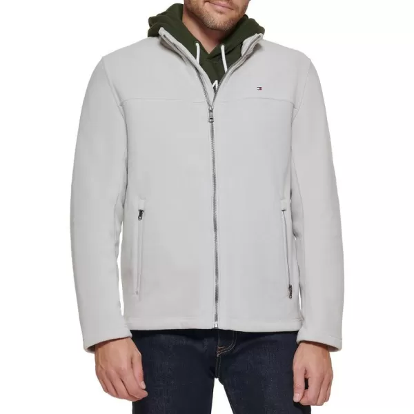 Tommy Hilfiger Mens Classic Zip Front Polar Fleece JacketIce