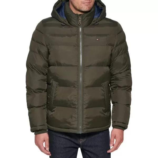 Tommy Hilfiger Mens Hooded Puffer JacketNew Camo