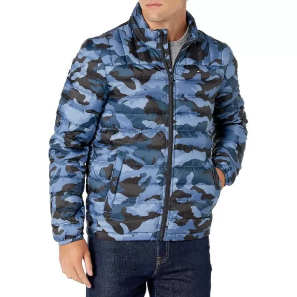 Tommy Hilfiger Mens Legacy Classic Packable Down Puffer JacketNavy Camouflage