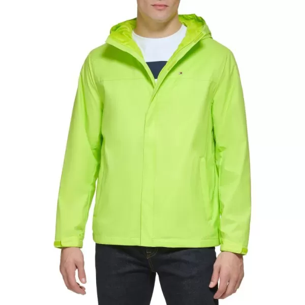 Tommy Hilfiger Mens Lightweight Breathable Waterproof Hooded JacketLime