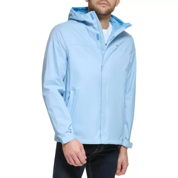 Tommy Hilfiger Mens Lightweight Breathable Waterproof Hooded JacketPowder Blue