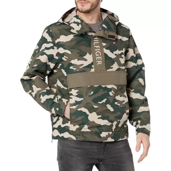 Tommy Hilfiger Mens Lightweight Logo PopoverCamouflage