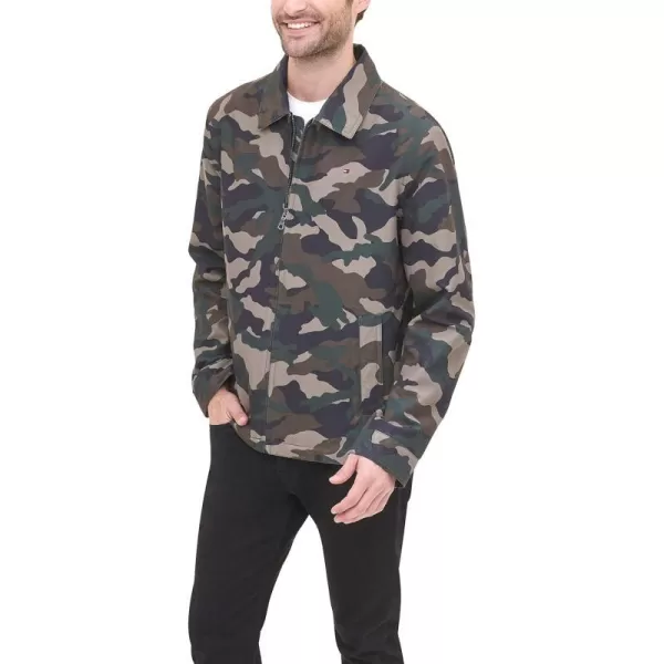 Tommy Hilfiger Mens Lightweight Microtwill Golf Jacket Standard and Big amp TallStandard Camouflage