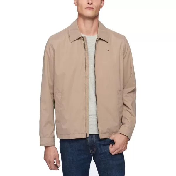 Tommy Hilfiger Mens Lightweight Microtwill Golf Jacket Standard and Big amp TallStandard Deep Khaki