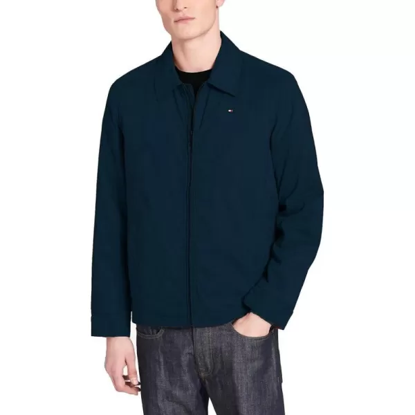 Tommy Hilfiger Mens Lightweight Microtwill Golf Jacket Standard and Big amp TallStandard Ultra Navy