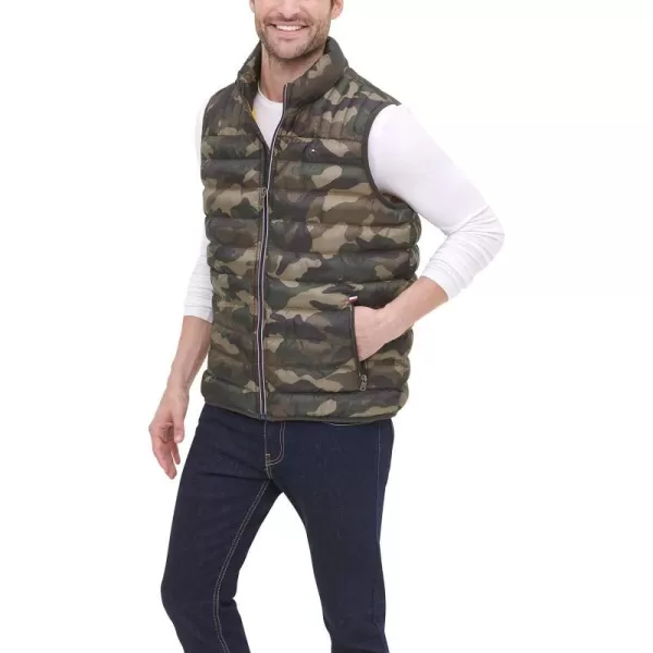 Tommy Hilfiger Mens Lightweight Ultra Loft Quilted Puffer Vest Standard and Big amp TallCamouflage