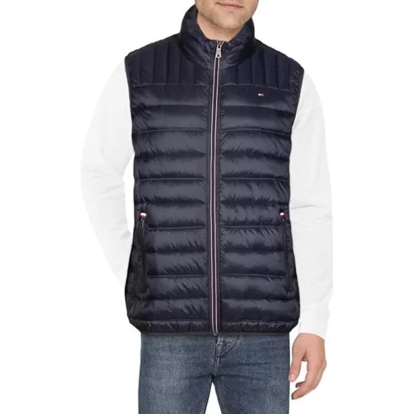 Tommy Hilfiger Mens Lightweight Ultra Loft Quilted Puffer Vest Standard and Big amp TallMidnight