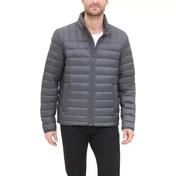 Tommy Hilfiger Mens Packable Down Puffer JacketBig amp Tall Charcoal