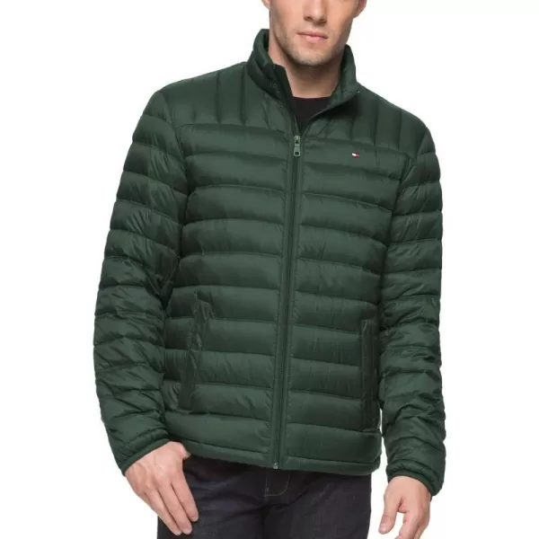 Tommy Hilfiger Mens Packable Down Puffer JacketStandard Bottle Green