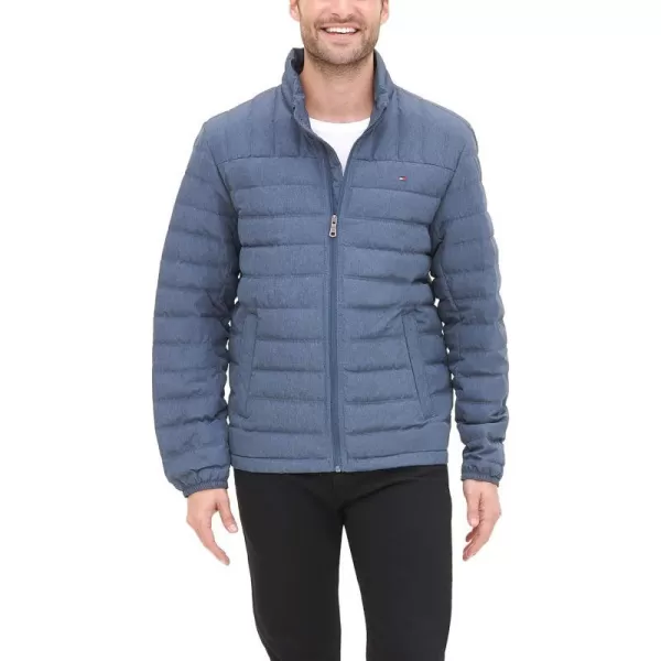 Tommy Hilfiger Mens Packable Down Puffer JacketStandard Heathered Slate