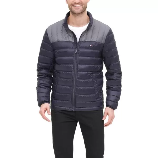 Tommy Hilfiger Mens Packable Down Puffer JacketStandard Midnight Charcoal