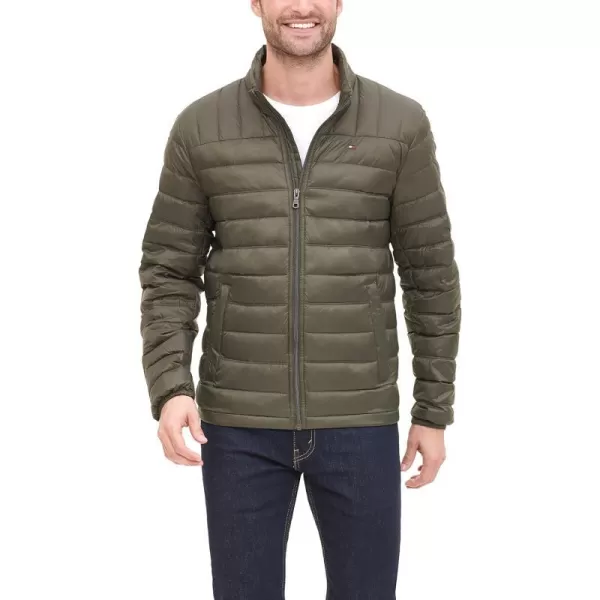 Tommy Hilfiger Mens Packable Down Puffer JacketStandard Olive