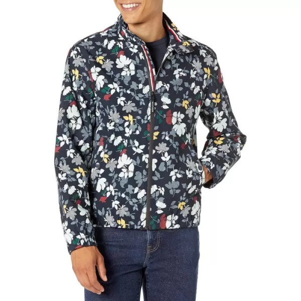 Tommy Hilfiger Mens Performance Faux Memory Bomber JacketPrint Tech