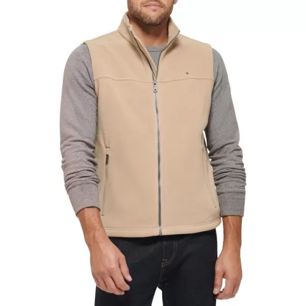 Tommy Hilfiger Mens Polar Fleece VestTan