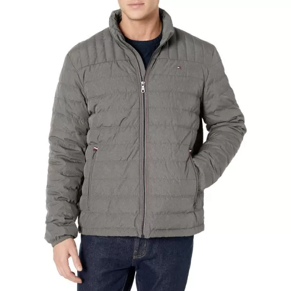 Tommy Hilfiger Mens Real Down Insulated Packable Puffer JacketCement