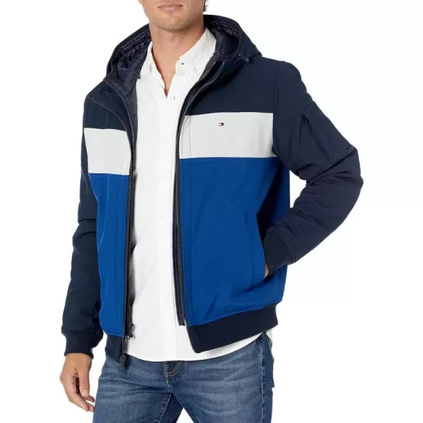 Tommy Hilfiger Mens Soft Shell Active Filled Bomber JacketRoyal Blue Combo