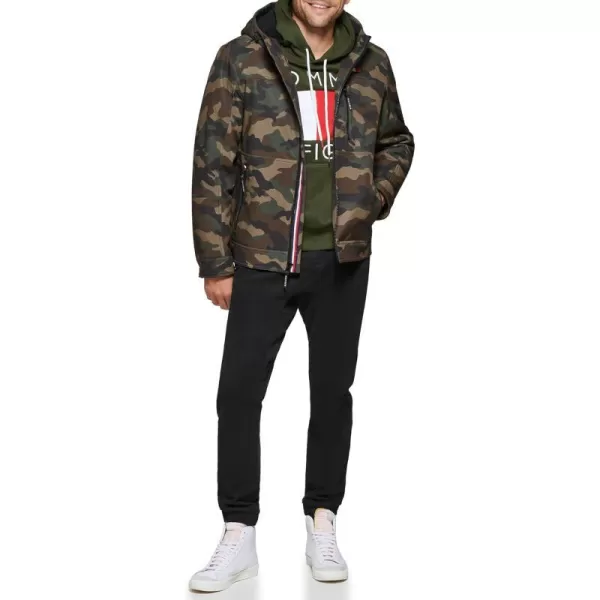 Tommy Hilfiger Mens Soft Shell Sherpa Lined Performance JacketCamouflage Tech